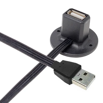 0,2 M-1M butas USB 2.0 kabelis-prailgintojas su pagrindiniu folija 0,2 M, 90 laipsnių kampu į viršų, žemyn, į kairę, ir į dešinę