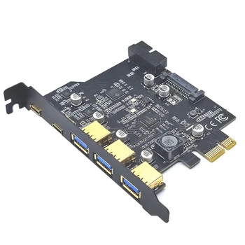 C tipo USB 3.2 Gen2 PCIE Card Hub - PCI Board su Maitinimo Jungtis