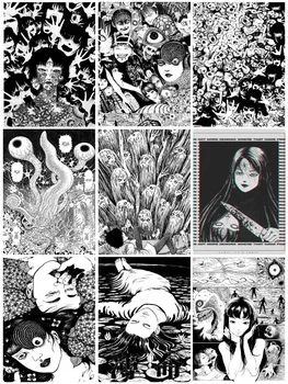 Junji Ito Siaubo ComicsPoster Spausdinimo Vaizdą Miegamasis Kavinė Restoranas Veranda Sienos Kabo Dažymas Dekoratyvinis