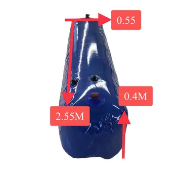 Miegamoji vandens pūslės vandens maišelį didelės talpos vandens saugojimo krepšys sulankstomas programinės įrangos dydis 2.55*0.55*0.4 m su 0,5 tonų vandens