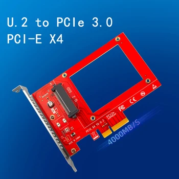 U. 2 PCIE X4 Stovo Adapteris PCI Express Gen3.0 4X 8X 16X Lizdas Universalus Valdybos 4000MB/S PCI-E U. 2 SSD Kietąjį Diską, Konvertuoti Kortelės