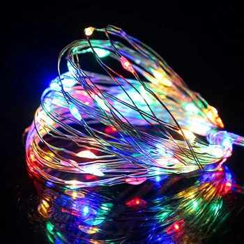 1-10M LED String Lempos Girliandą Fėja, Kalėdų Šviesos Lauko Apdailos LED Varinės Vielos Šviesos Kiemas, Sodas, Vestuvių Dekoravimas Lempos
