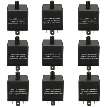 100VNT 12V 3 Pin LED Reguliuojamas Flash Relės Automobilio Flasher už Posūkio Signalo Lemputės Universalios