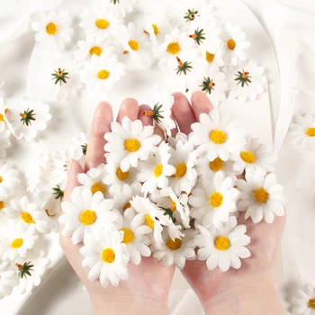 100vnt 4.5 cm Mini Daisy Dekoratyvinių Gėlių Dirbtinio Šilko Gėlių Šalis, Vestuvių Dekoravimas 
