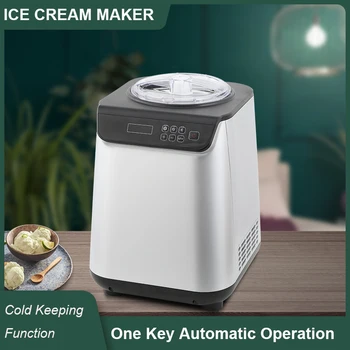 1200ml Minkštas Sunku Ice Cream Maker Buitinių Visiškai Automatinis Šerbetas Vaisių Desertas Jogurto Ledų Kūgis Mašina