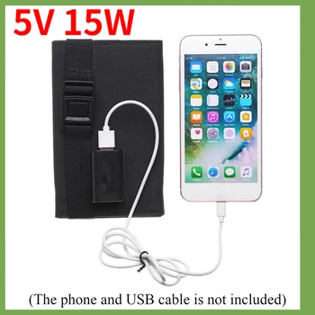 15W, Sulankstomas 5V USB Ląstelių Vandeniui Nešiojamų Lauko Mobiliojo Telefono Maitinimo Bateriją, Įkroviklį Kempingas, Žygiai