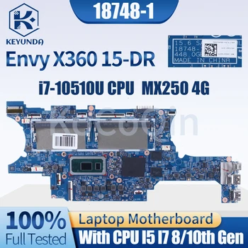 18748-1 HP X360 15-DR 15T-DR TPN-W142 Sąsiuvinis Mainboard L63887-601 L63888-601 I5 I7 8/10 MX250 4G DDR4 Nešiojamas Plokštė