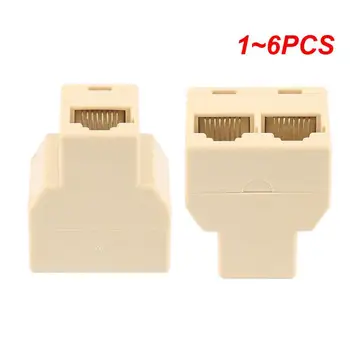 1~6PCS Splitter 1 Iki 2 Būdais RJ45 Female Splitter LAN Ethernet Tinklo Jungtis, 