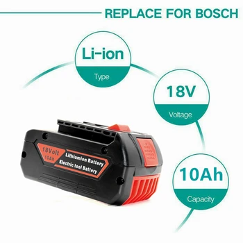2022 NAUJAS 18V 10A Li-ion Baterija Bosch 18V elektrinių Įrankių Atsarginės 6000mah Nešiojamų Pakeitimo BAT609 Lemputė