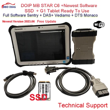2023.09 Naujas wifi Mb Star C6 DOIP su Tablet G1 ir Visą xentry Programinės įrangos Atnaujinimas internete C6 VCI Programavimo&Diagnostikos Įrankis