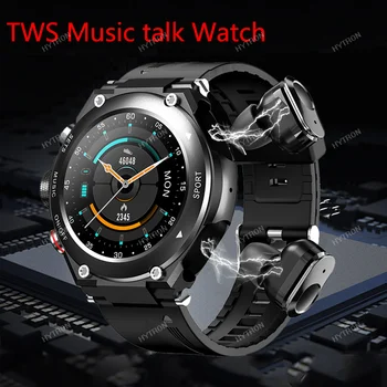 2023 Naujas TWS Muzikos Kalbėti Smartwatch Ausinės 2 In 1 Vyrams, Smart Žiūrėti su Ausinių 10 Valandų Stipraus Garso Efektai Muzikos Mylėtojas