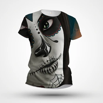 2023 Vasaros Nauja, vyriški T-shirt pasienio Karšto Pardavimo 3D Skaitmeninis Spausdinimas Dvasios Veido Trumpas Rankovės Atsitiktinis Mados Viršų Apvalios Kaklo