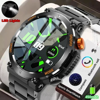 2023New Lauko Smart Watch Vyrų LED Šviesos Sporto Fitneso Apyrankę Kraujo Spaudimas Vandeniui 