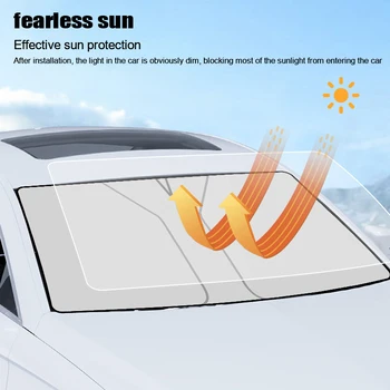210T Automobilio priekinio Stiklo skėtį nuo saulės UV Spindulių Reflektorius, Auto Langą Saulė Pavėsyje Skydelis Skydo Dangtelis Saugo Transporto priemonės Kietas Saulės šiluminė Apsauga