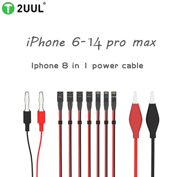 2UUL Ultra Soft Power Line DC Maitinimo Kontrolės Testą Laidas iPhone 6-14 Pro MAX Mobiliojo Telefono Plokštę Bandymo Remontas