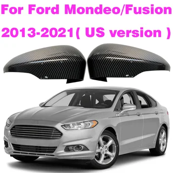 2vnt Pusėje valdomi Išoriniai Veidrodėliai Padengti 2013-2018 M. Ford Fusion Šoninis galinio vaizdo Veidrodis Dangtelis Aukštos Kokybės, Ryškios Juoda Galinio vaizdo Kepurės