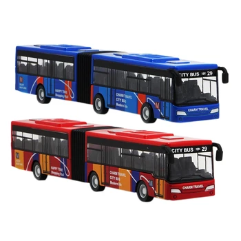 2vnt Vaikų Diecast Modelio Transporto priemonė, Autobusas Automobilio Žaislai Mažas Kūdikis Traukti Atgal, Žaislai, Mėlynos ir Raudonos