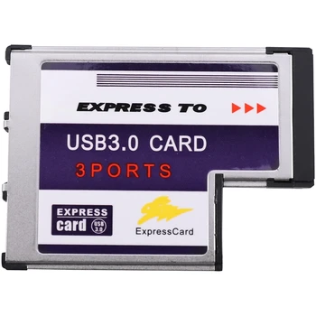 3 Uosto Viduje USB 3.0 Express Card 54Mm Adapteris Keitiklis Chipset FL1100