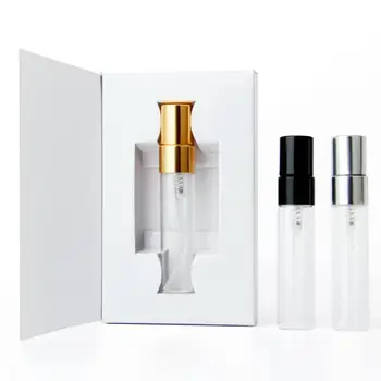 5ML Pritaikoma Popieriaus Dėžės Ir Stiklinis Kvepalų Buteliukas Su Purkštuvu Tuščias Parfum Pakuotę Dovanų LX3680