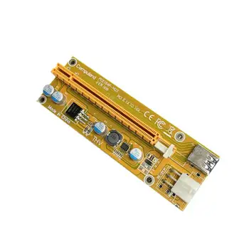 5vnt Naujausias VER009 USB 3.0 PCI-E Riser VER 009S Express 1X 4x 8x 16x Extender Stovo Adapteris Kortelės SATA 15pin 6 Pin Maitinimo Kabelis