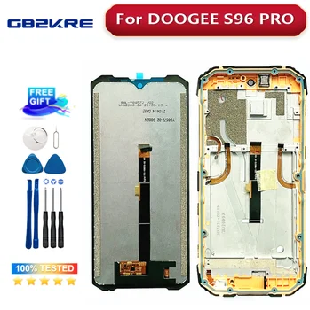 6.22 colių Originalus DOOGEE S96 Pro LCD Ekranas Su Rėmu+ Touch Ekranas skaitmeninis keitiklis Asamblėjos Pakeitimo Stiklo