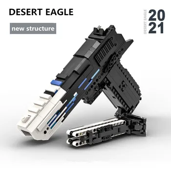900pcs CSGO Serijos Sunku Juoda Desert Eagle Pistoletas, Statyba Blokai Nustatyti Vieną Šaudyti Pistoletas 