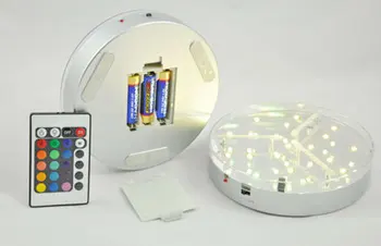 AA Baterija Nuotolinio valdymo,Tiekimo įvairių būdų, kaip pasirinkti,6inch LED Šviesos pagrindas centerpieces apšvietimas, 50units/daug