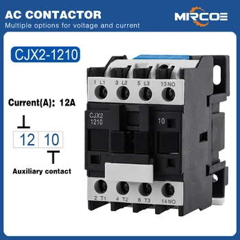 AC Kontaktoriaus CJX2 (LC1-D) 1210-12A Variklinių Starteriai ir Elektriniai Valdymo Skydai 220V-240V 110V 380V