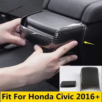 Anglies Pluošto Atrodo Galinėje Sėdynėje Lauke Anti Kick Apsauginio Skydelio Dangtelį Apdaila Tinka Honda Civic 2016 - 2020 Interjero Priedai