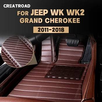 Anglies Pluošto Grindų Kilimėliai Jeep Grand Cherokee SAV WK2 2011-2018 12 13 14 15 16 17 Koja Kilimų Auto Interjero Priedai
