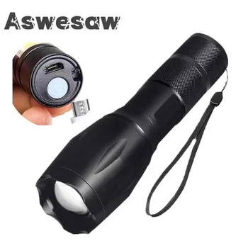 Aswesaw Stiprios Šviesos Žibintuvėlis LED Žibintuvėlis Mini Vandeniui Stiprios Šviesos Nešiojamų Lauko Flash Lauko įranga