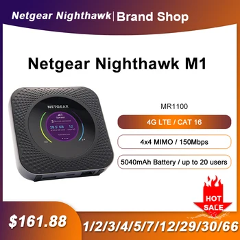 Atrakinta M1 Netgear Nighthawk Mr1100 4GX Gigabit LAN/WAN Rj45 LTE Mobiliojo ryšio Maršrutizatorius 3G-4G Maršrutizatorius, modemas Su Sim Lizdas