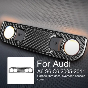 Audi A6 C6 S6 2005-2011 Anglies Pluošto Lipdukai Orinės Konsolės Dangtelį Interjero Skaitymo Šviesos Apdaila Lipdukas Auto Assesories