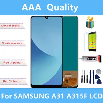 Aukštos Kokybės Samsung Galaxy A31 LCD Ekranas Jutiklinis Ekranas su Rėmu Galaxy A31 SM-A315F/DS A315F A315G A315N Ekranas