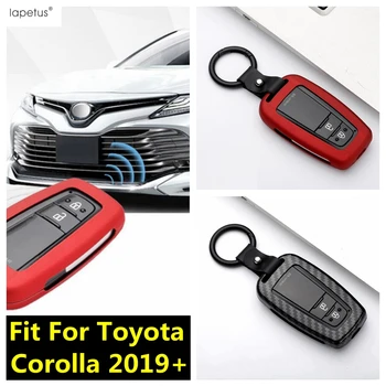 Automobilio Raktas Atveju, Korpuso Dangtelis Apsauginis Dangtis Apdaila Toyota Corolla 2019 M. - 2023 Raudona / Anglies Pluošto Stiliaus Aksesuarų, Interjero Rinkinys