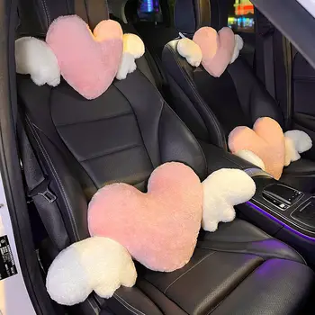 Automobilių galva pagalvę kaklo pagalvė mielas animacinių filmų meilės širdį atgal pagalvę juosmens pagalvė sėdynės atlošo pagalvėlė Automobilių Automobilių Reikmenys Naujas