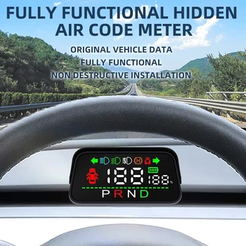 Automobilių Head-Up Smart Display Oro Kodas Metrų LCD Priemonė HUD Automobilio Pakeitimo Tesla Model 3 Y