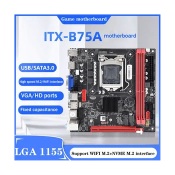 B75A (B75) LGA1155 DDR3 Plokštė+I3 2120 CPU+2X4G DDR3 1 600mhz RAM Paramos NVME M. 2+WIFI M. 2 Sąsaja USB3.0 SATA3.0