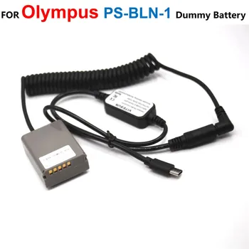 BLN-1 Pavasarį DC Jungtis PS-BLN1 Netikrą Baterija+USB Tipas-C Maitinimo Kabelis Moterų Kištukas Olympus OM-D E-M5 E-M5 II E-M1 PEN E-P5