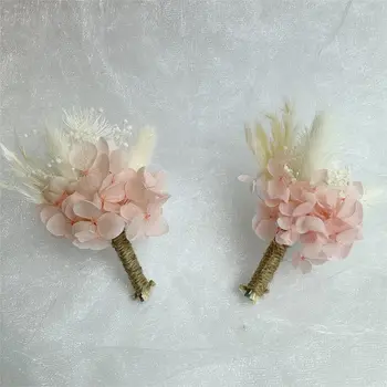 Boho Vestuvių Dekoravimas Mini Džiovintų Gėlių Puokštė Gamtos Konservuotos Gėlės Pampa Žolės Kvietimų Vestuvių 