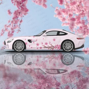Cherry Blossom Pink Gėlių Transporto Priemonių Lipdukas Manga Temą Priekabos Lipdukas Mesti Vinilo Lipdukas Universalus Dydis Wrap Lipdukas
