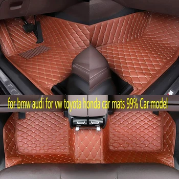 CRLCRT Užsakymą Aukštos kokybės odos 5 seat automobilių kilimėliai bmw audi vw 