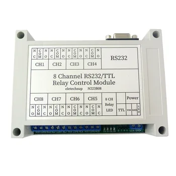 DC 12V 2IN1 RS/TTL232 8CH PC UART DB9 Serial Port Switch Relės modulis PLC Kamera Pramonės Kontrolės Sistema