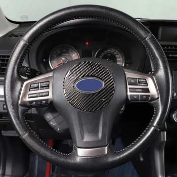 Dėl Subaru Forester 2013-2018 M. Minkštas Anglies Pluošto Automobilio Vairo Logotipas Padengti Apdailos Lipdukai, automobilių reikmenys, interjero
