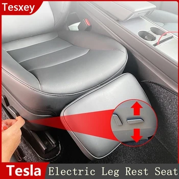 Elektrinis Sėdynių, Kojų Poilsio Tesla Model 3 Y 2017-2022 2023 Padarinių 80° Odos Pratęsimo Sėdynės Mat Poilsio Kojos Kelio Trinkelėmis