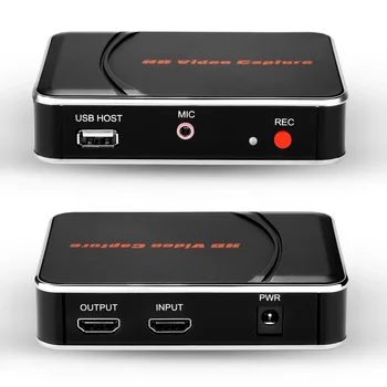 EZCAP 1080P 30fps HD Video Capture Card Game Capture Su Mikrofonu už Blue Ray/Set-top box/Kompiuteris/Žaidimo dėžutės