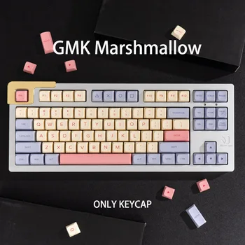 GMK Marshmallow 128 Klavišus XDA Profilis PBT Keycap DAŽŲ-SUB anglų Custom Asmenybės Keycaps Mechaninės Klaviatūros 61/64/68