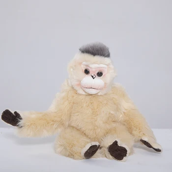 Gyvas Sėdi Golden Monkey Įdaryti Gyvūnų, Žaislų, Nekilnojamojo Patinka Minkšta Snub nosį Beždžionė Pliušinis Lėlės Kawaii Mažos Pagalvės Dovana Vaikas