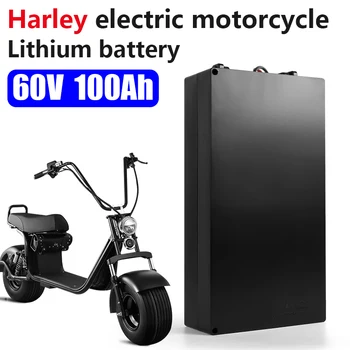 Harley Elektrinių Automobilių Ličio Baterijos 18650 Baterija 60V 100Ah Dvi Varantys Sulankstomas Citycoco Elektrinis Motoroleris, Dviratis