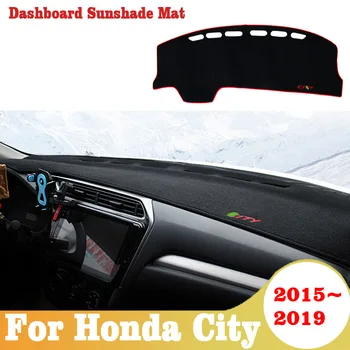 Honda City GM6 2015 2016 2017 2019 Automobilio prietaisų Skydelio Dangtelį Kilimėliai Išvengti Šviesos Padas, Anti-UV Priemonė Platforma Kilimai Priedai